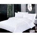 Hotel de Luxo de 5 Estrelas Conjunto de Lençóis Jacquard ou Plain White 200T 300T 400T